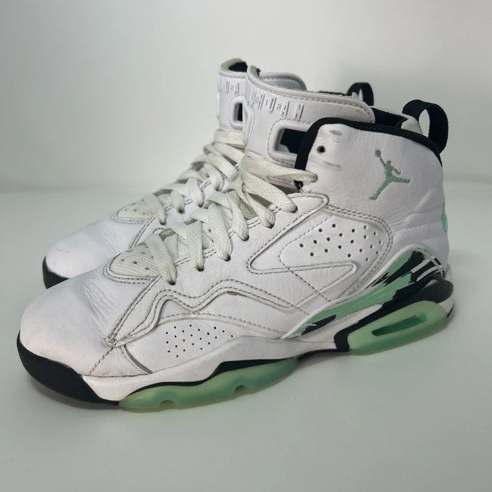 Nike Air Jordan 'MVP' (GS) Sz 4.5, Women's 6  White/Green Glow/Black‎ DZ5577-103